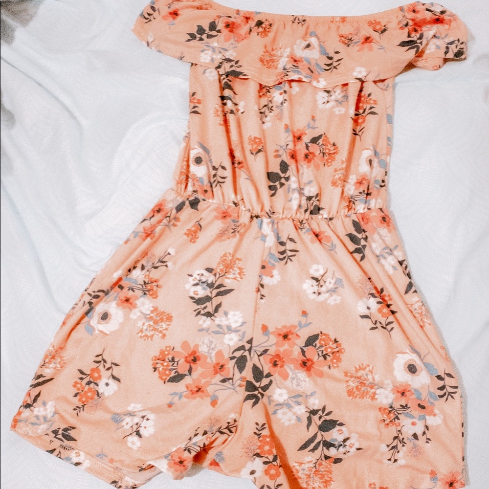 Pink Flower Romper